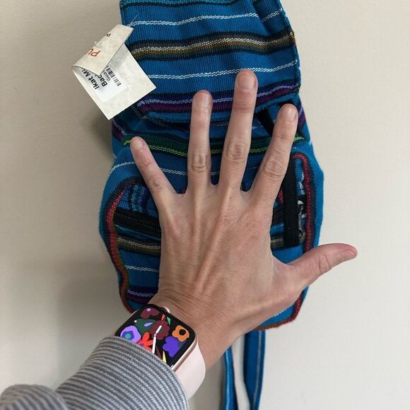 NWT Pura Vida Worldly Art Ikat Mini Cotton Backpack Guatemala - Picture 3 of 7